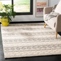 Safavieh Natura Nat750F Grey / Ivory Striped Area Rug