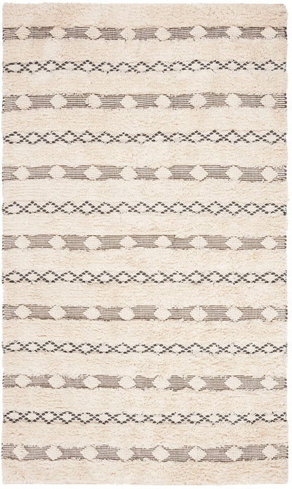 Safavieh Natura Nat950A Ivory / Grey Striped Area Rug