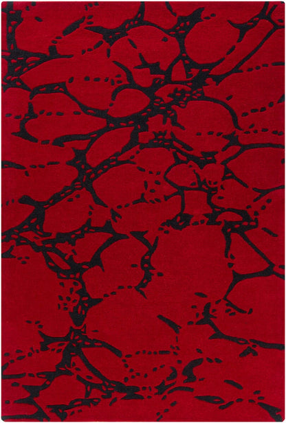 Chandra Navyan Nav5015 Red / Black Organic / Abstract Area Rug
