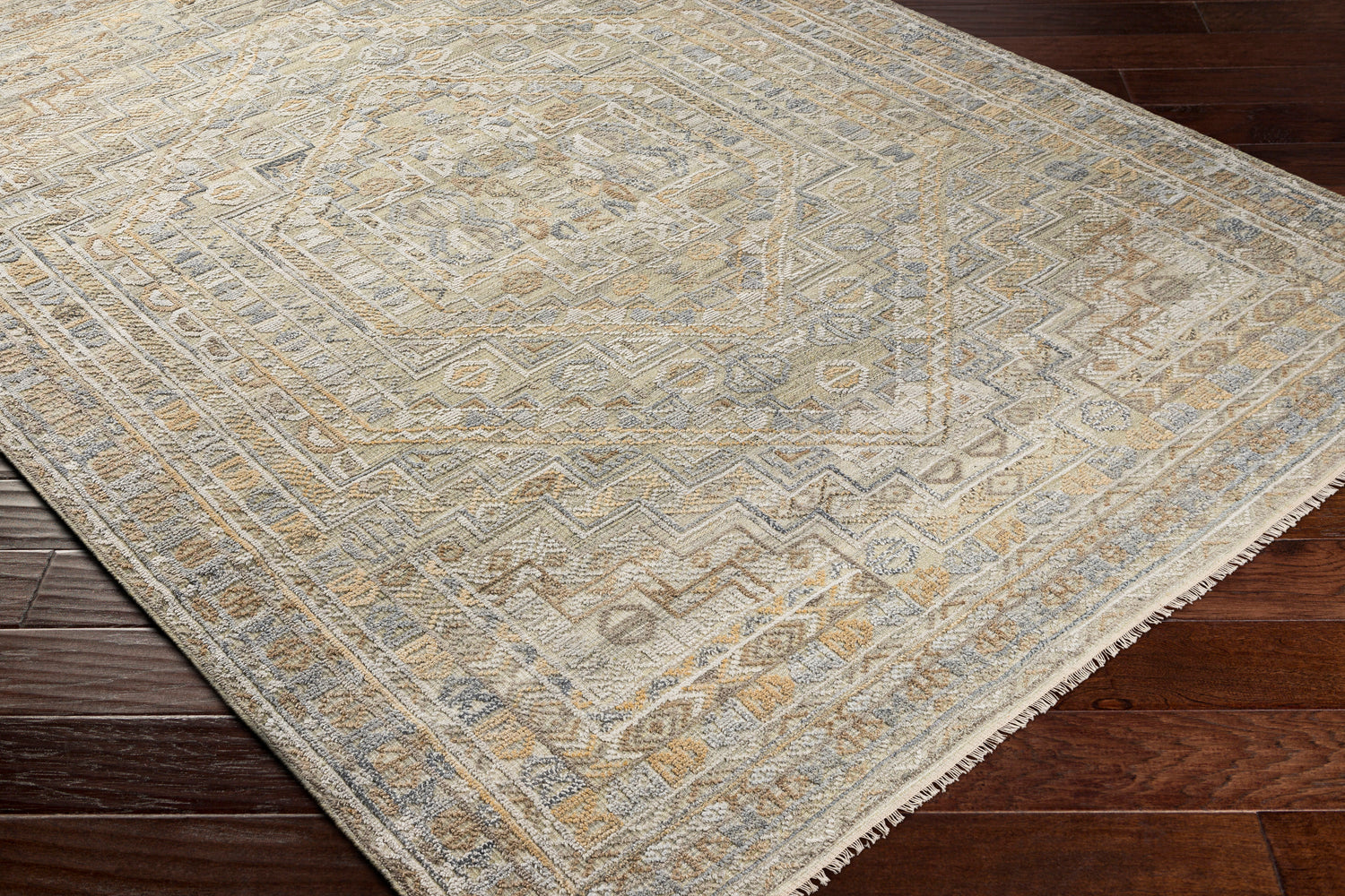 Surya Nobility Nbi-2314 Khaki, Charcoal, Medium Gray, Wheat Rugs.