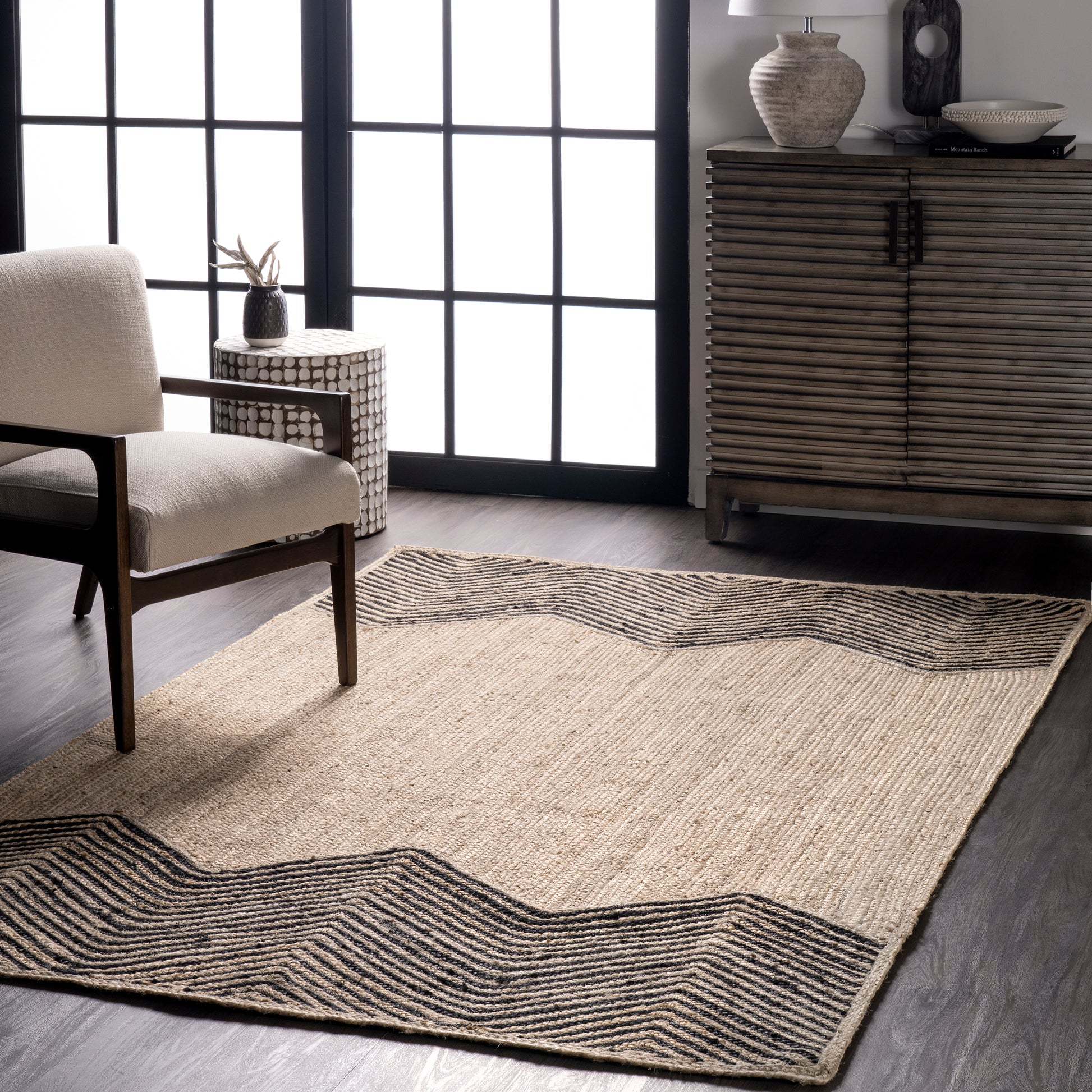 Nuloom Priscilla Chevron Npr2829A Natural Area Rug