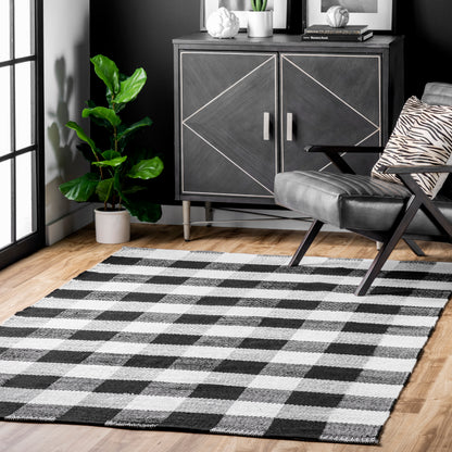 Nuloom Rylie Buffalo Plaid Nry3430A Black Area Rug