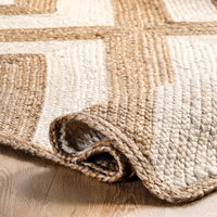 Nuloom Edna Chevron Ned3516A Natural Area Rug