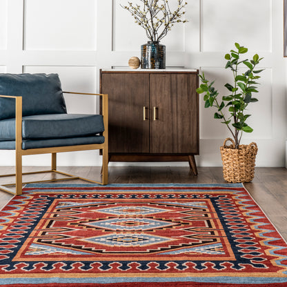 AreaRugs.com Wavaj Nwa1215A Rust Area Rug