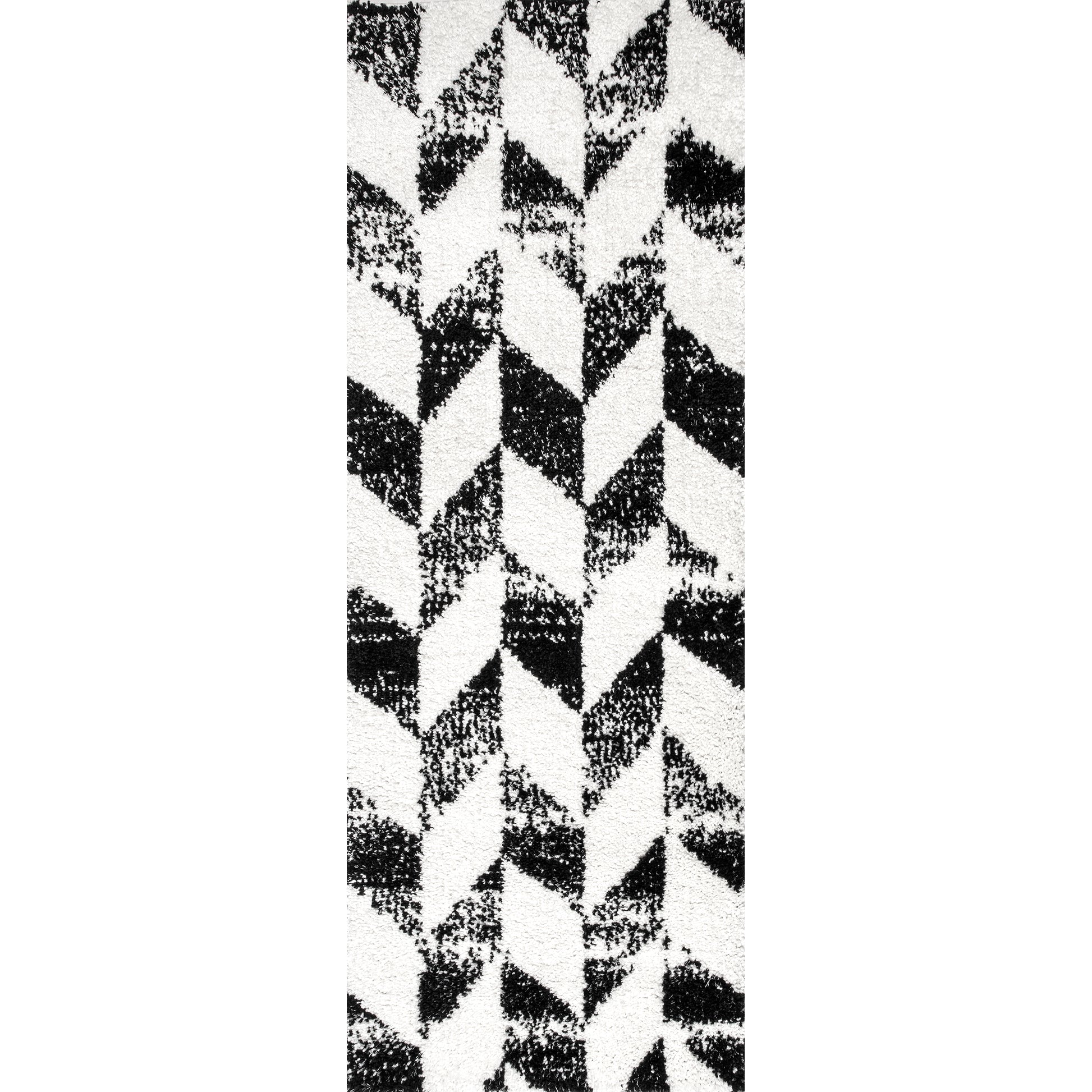 Nuloom Avery Herringbone Cozy Nav1918A Black And White Area Rug