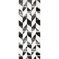 Nuloom Avery Herringbone Cozy Nav1918A Black And White Area Rug