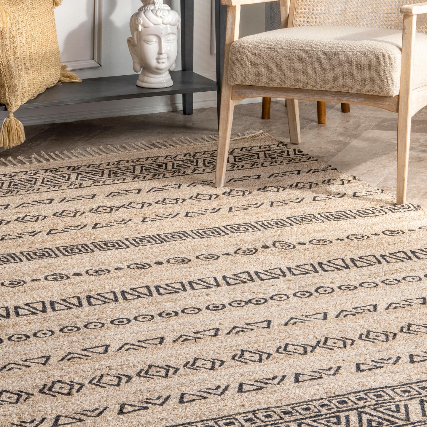 Nuloom Ellis Tribal Fiesta Nel1934A Natural Area Rug