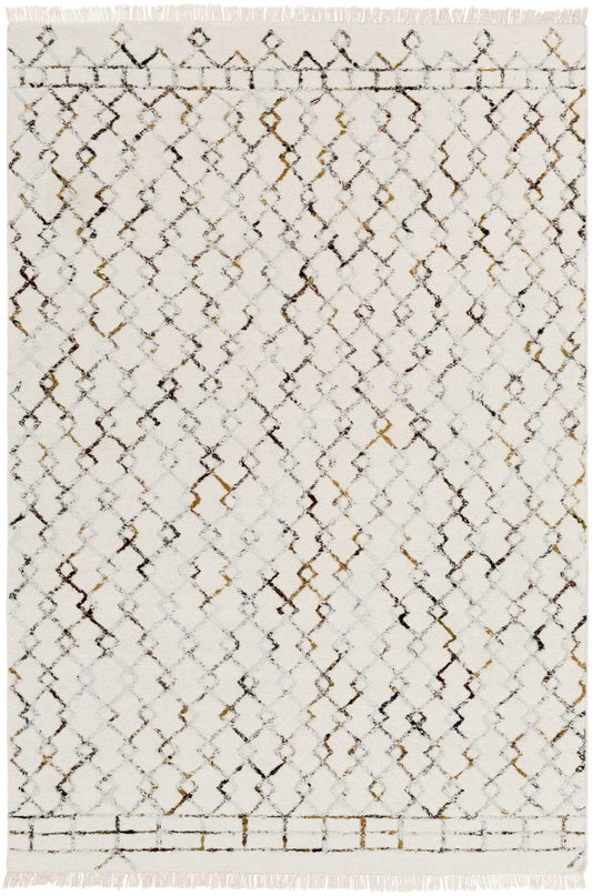 Surya Nettie Net-1001 Cream, Tan, Camel, Black, Light Gray Moroccan Area Rug