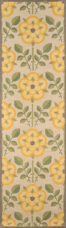 Momeni Newport Np-07 Yellow Floral / Country Area Rug