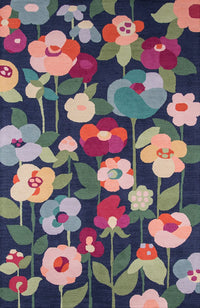 Momeni Newport Np-14 Navy Floral / Country Area Rug