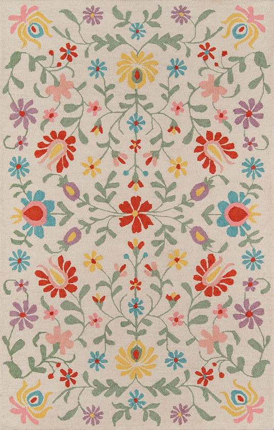 Momeni Newport Np-20 Ivory Floral / Country Area Rug