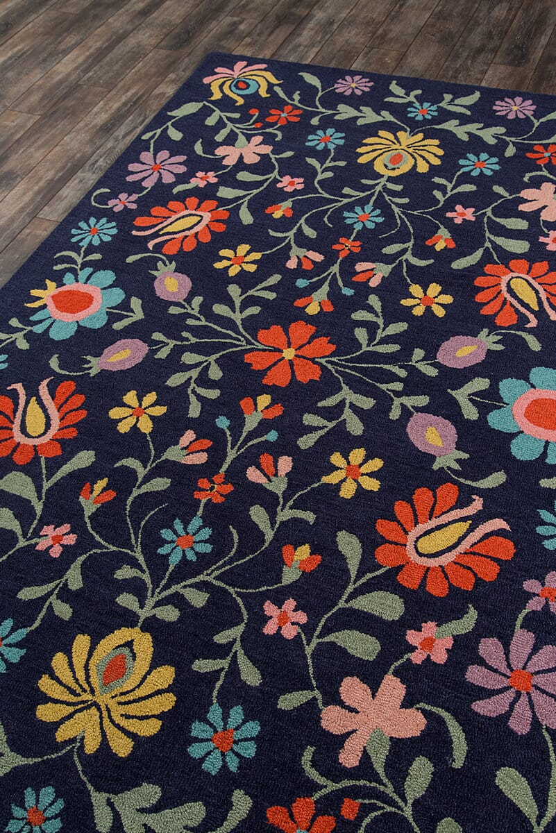 Momeni Newport Np-20 Navy Floral / Country Area Rug