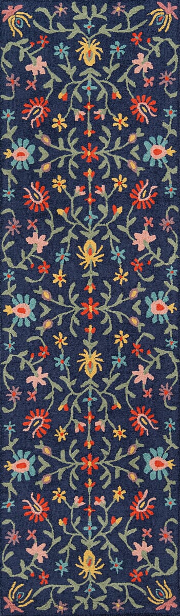 Momeni Newport Np-20 Navy Floral / Country Area Rug