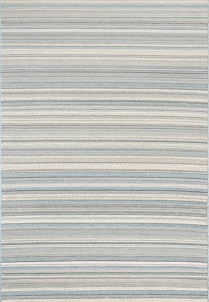 Dynamic Newport 96005 Ivory / Blue Striped Area Rug