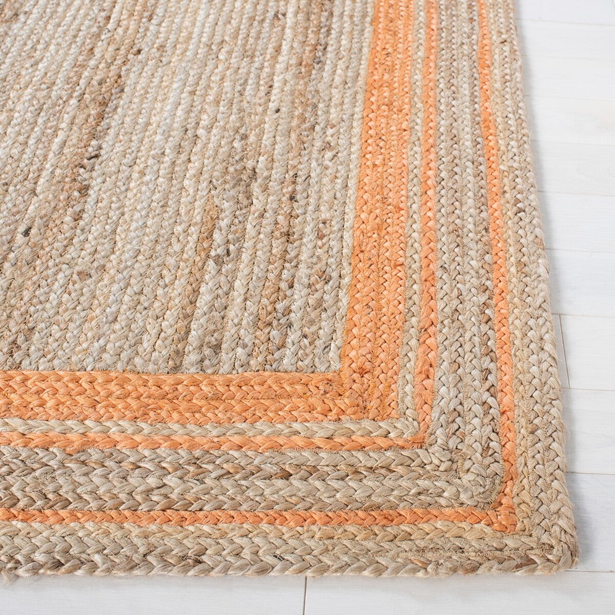 Safavieh Natural Fiber Nf109P Orange/Natural Rugs.
