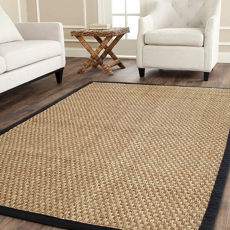 Safavieh Natural Fiber nf114c Natural / Black Rugs.