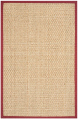Safavieh Natural Fiber nf114d Natural / Red Rugs.