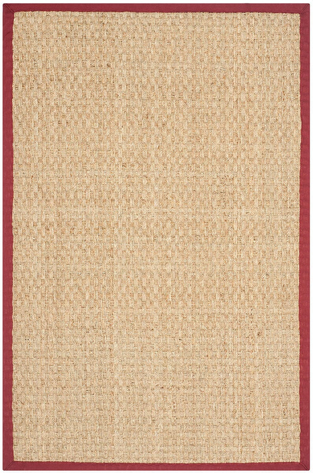 Safavieh Natural Fiber nf114d Natural / Red Rugs.