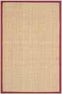 Safavieh Natural Fiber nf114d Natural / Red Rugs.