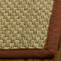 Safavieh Natural Fiber nf114d Natural / Red Natural Fiber Area Rug