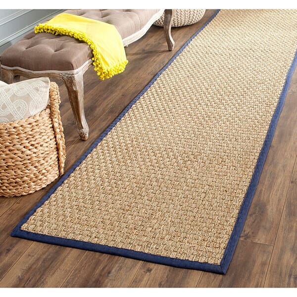 Safavieh Natural Fiber nf114e Natural / Blue Natural Fiber Area Rug