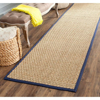 Safavieh Natural Fiber nf114e Natural / Blue Natural Fiber Area Rug