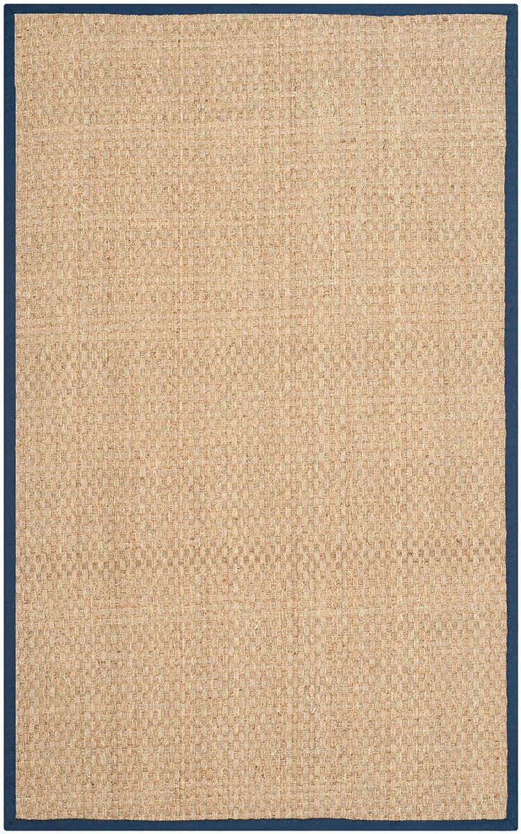 Safavieh Natural Fiber nf114e Natural / Blue Natural Fiber Area Rug