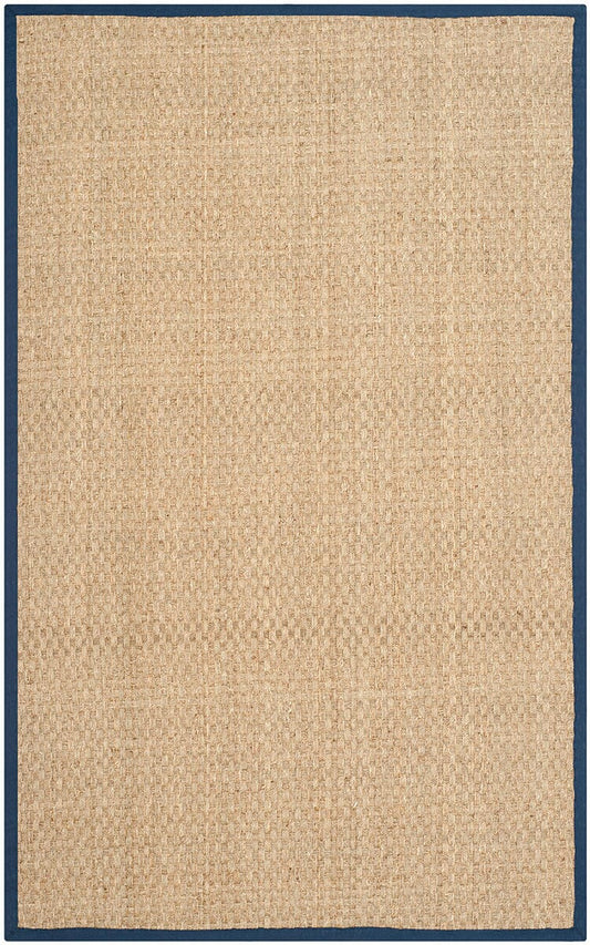 Safavieh Natural Fiber nf114e Natural / Blue Natural Fiber Area Rug