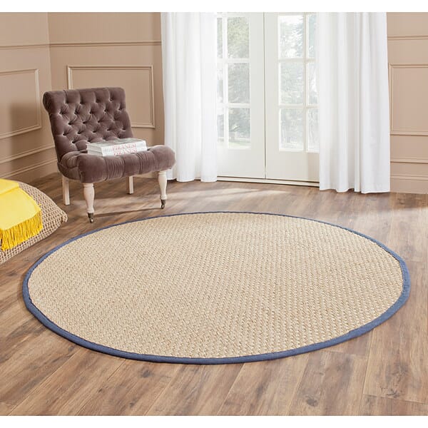 Safavieh Natural Fiber nf114e Natural / Blue Natural Fiber Area Rug