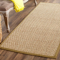 Safavieh Natural Fiber Nf114G Natural / Olive Natural Fiber Area Rug