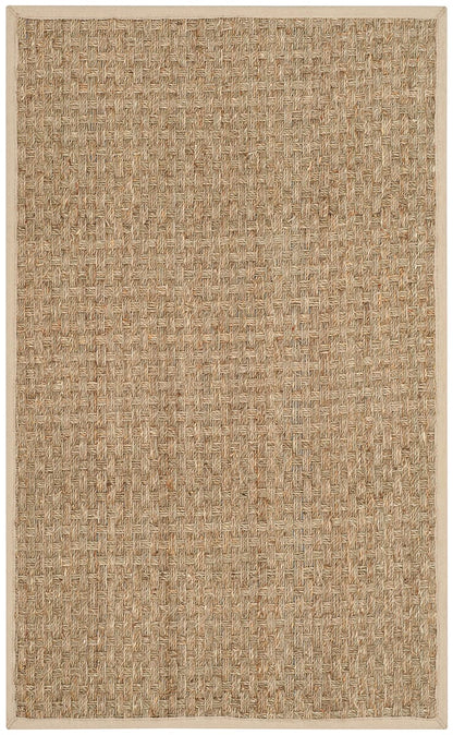 Safavieh Natural Fiber Nf114J Natural / Ivory Solid Color Area Rug