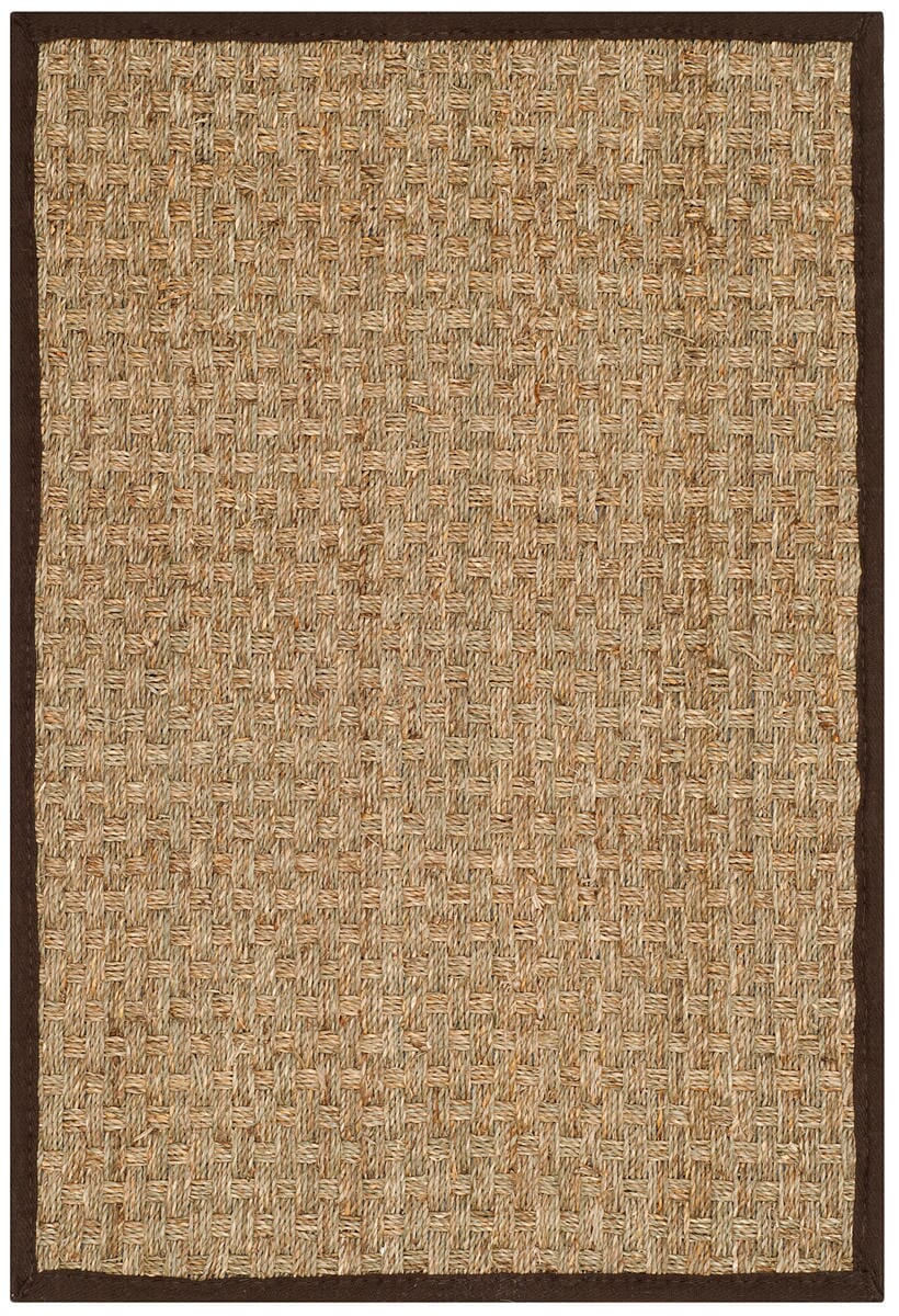 Safavieh Natural Fiber Nf114K Natural / Dark Brown Rugs.