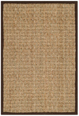 Safavieh Natural Fiber Nf114K Natural / Dark Brown Rugs.