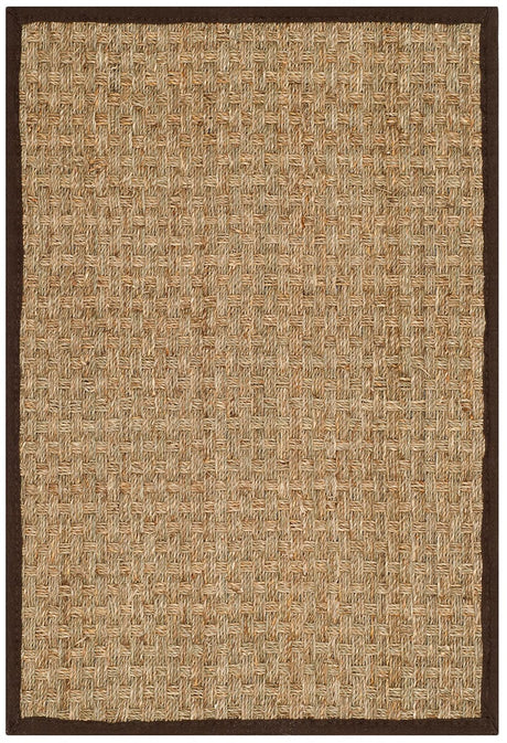 Safavieh Natural Fiber Nf114K Natural / Dark Brown Rugs.