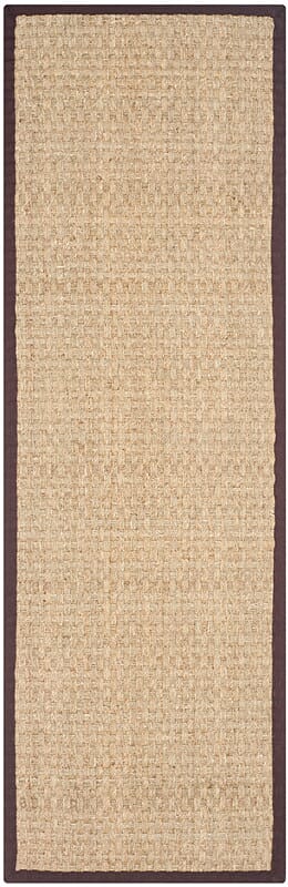 Safavieh Natural Fiber Nf114K Natural / Dark Brown Solid Color Area Rug