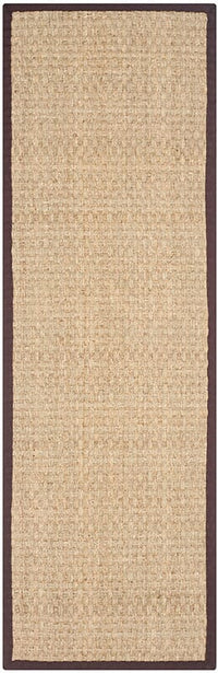 Safavieh Natural Fiber Nf114K Natural / Dark Brown Solid Color Area Rug