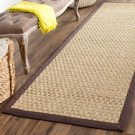 Safavieh Natural Fiber Nf114K Natural / Dark Brown Rugs.