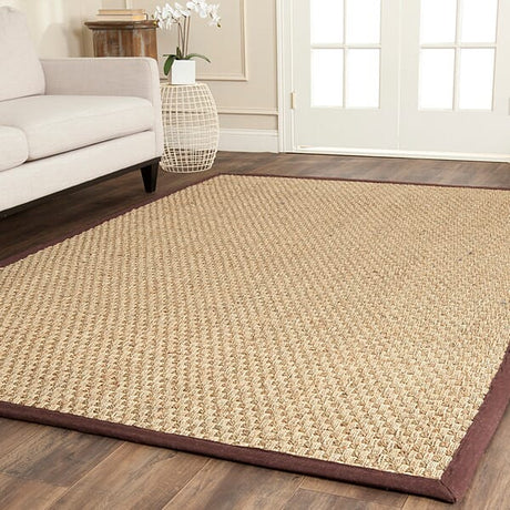 Safavieh Natural Fiber Nf114K Natural / Dark Brown Rugs.