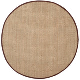 Safavieh Natural Fiber Nf114K Natural / Dark Brown Rugs.
