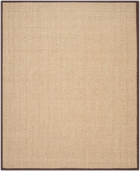 Safavieh Natural Fiber Nf114K Natural / Dark Brown Solid Color Area Rug