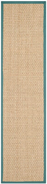 Safavieh Natural Fiber Nf114M Natural / Light Blue Rugs.