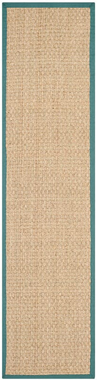 Safavieh Natural Fiber Nf114M Natural / Light Blue Solid Color Area Rug