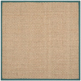 Safavieh Natural Fiber Nf114M Natural / Light Blue Rugs.