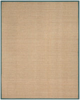 Safavieh Natural Fiber Nf114M Natural / Light Blue Rugs.