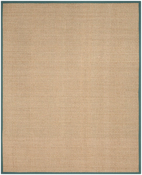 Safavieh Natural Fiber Nf114M Natural / Light Blue Rugs.