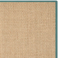 Safavieh Natural Fiber Nf114M Natural / Light Blue Solid Color Area Rug