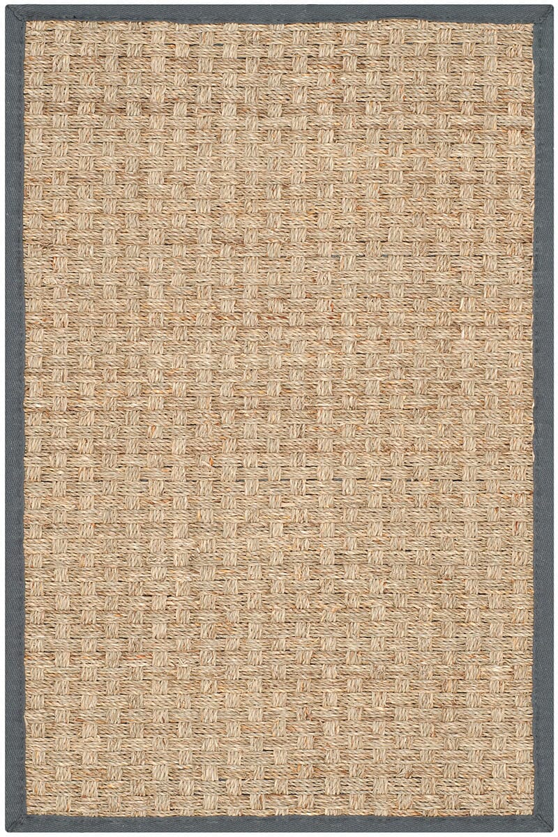 Safavieh Natural Fiber Nf114Q Natural / Dark Grey Rugs.