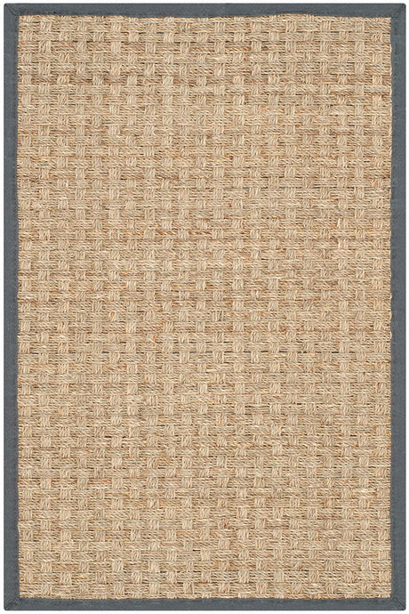 Safavieh Natural Fiber Nf114Q Natural / Dark Grey Rugs.