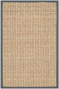 Safavieh Natural Fiber Nf114Q Natural / Dark Grey Natural Fiber Area Rug