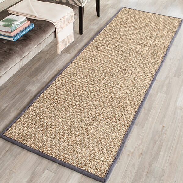 Safavieh Natural Fiber Nf114Q Natural / Dark Grey Natural Fiber Area Rug